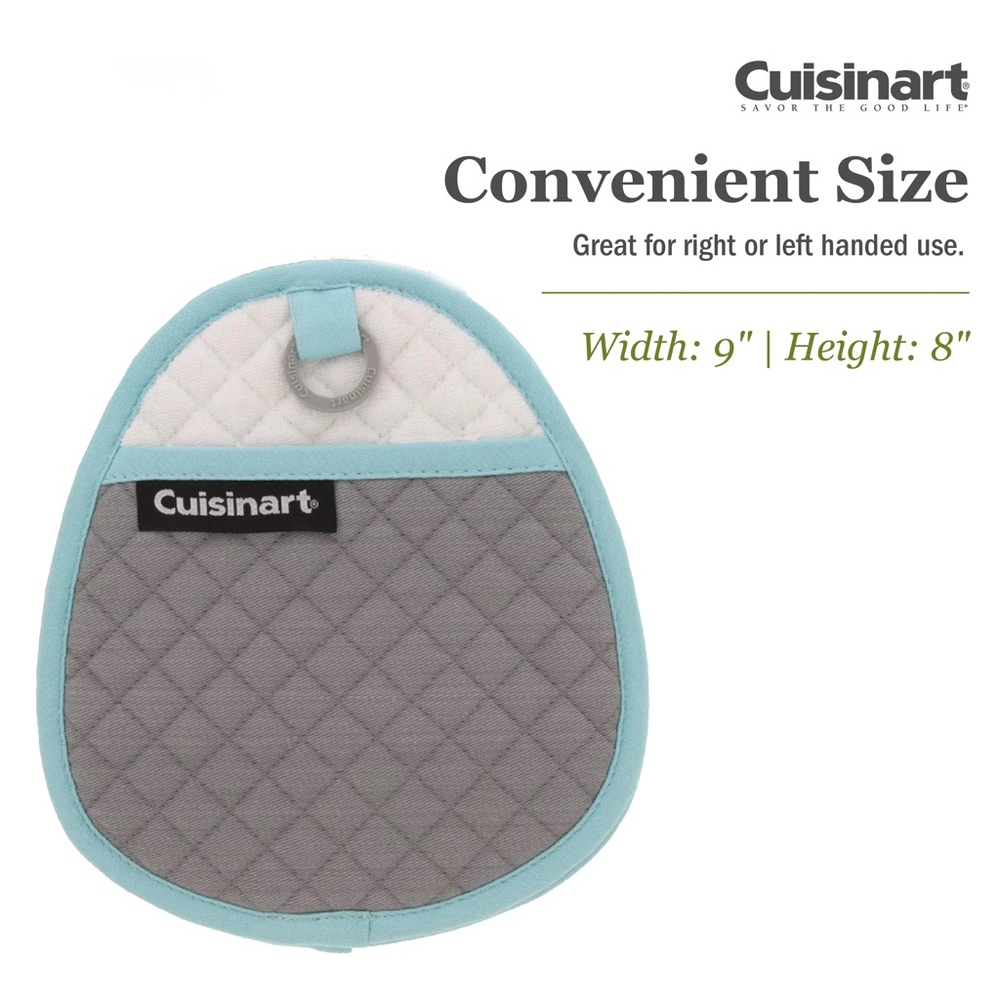 Cuisinart Gray and Light Blue Quilted hot cookware protection